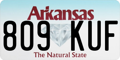 AR license plate 809KUF