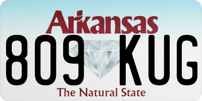 AR license plate 809KUG