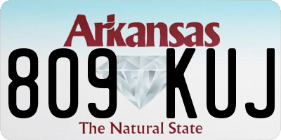 AR license plate 809KUJ