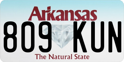 AR license plate 809KUN