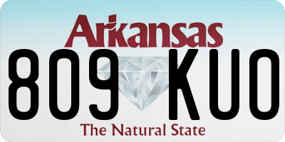AR license plate 809KUO