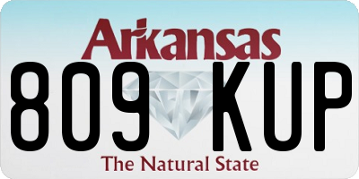 AR license plate 809KUP