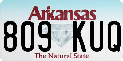AR license plate 809KUQ