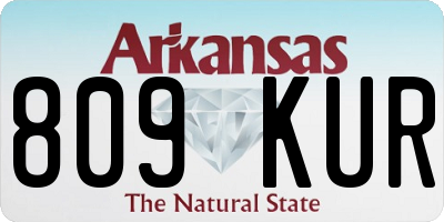 AR license plate 809KUR