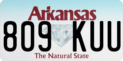 AR license plate 809KUU