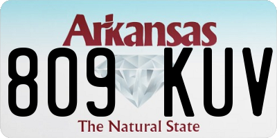 AR license plate 809KUV