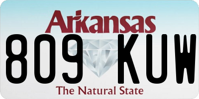 AR license plate 809KUW