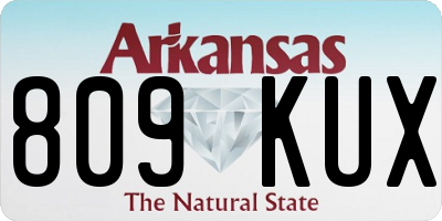 AR license plate 809KUX