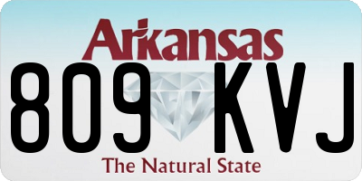 AR license plate 809KVJ