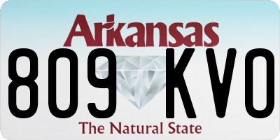 AR license plate 809KVO