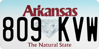 AR license plate 809KVW