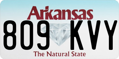 AR license plate 809KVY