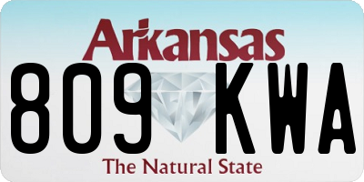 AR license plate 809KWA