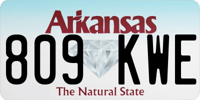 AR license plate 809KWE