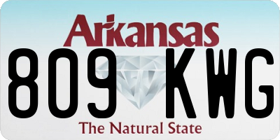 AR license plate 809KWG