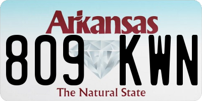 AR license plate 809KWN