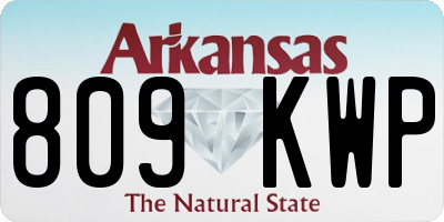 AR license plate 809KWP