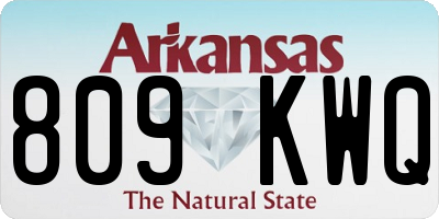 AR license plate 809KWQ