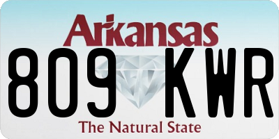 AR license plate 809KWR