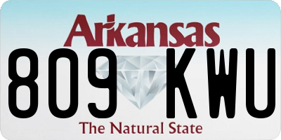AR license plate 809KWU