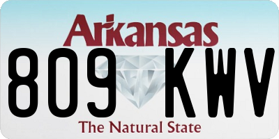 AR license plate 809KWV