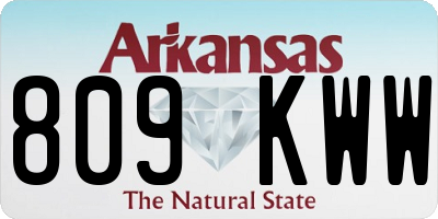 AR license plate 809KWW