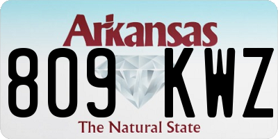AR license plate 809KWZ