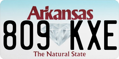 AR license plate 809KXE