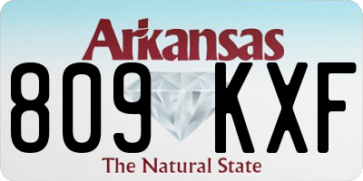 AR license plate 809KXF