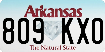 AR license plate 809KXO