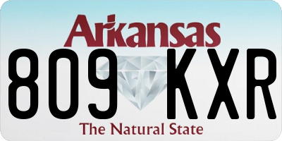 AR license plate 809KXR