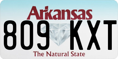 AR license plate 809KXT