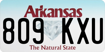 AR license plate 809KXU