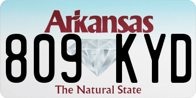 AR license plate 809KYD