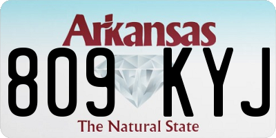 AR license plate 809KYJ