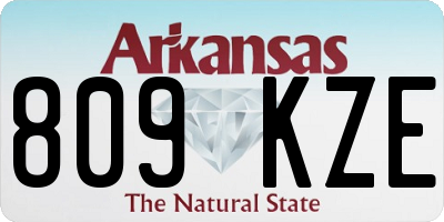 AR license plate 809KZE