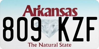 AR license plate 809KZF