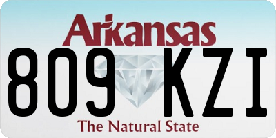 AR license plate 809KZI