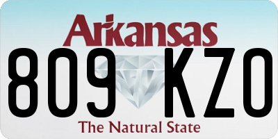 AR license plate 809KZO