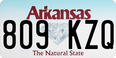 AR license plate 809KZQ