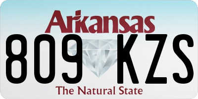 AR license plate 809KZS