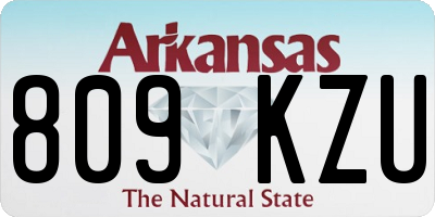 AR license plate 809KZU