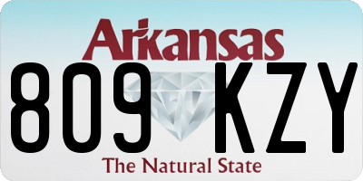 AR license plate 809KZY