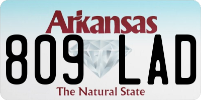 AR license plate 809LAD