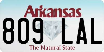 AR license plate 809LAL