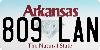 AR license plate 809LAN
