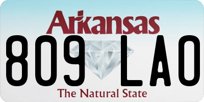 AR license plate 809LAO