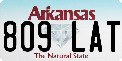 AR license plate 809LAT