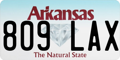 AR license plate 809LAX