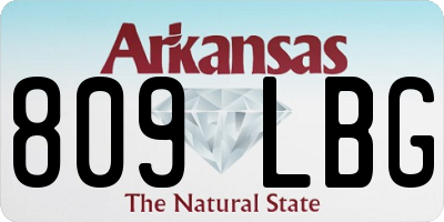AR license plate 809LBG